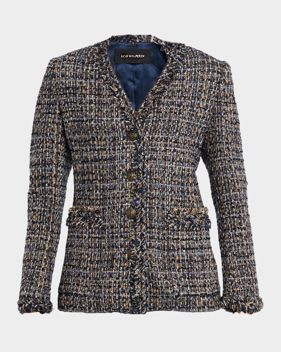 Keden Fringe-Trim Tweed Jacket
